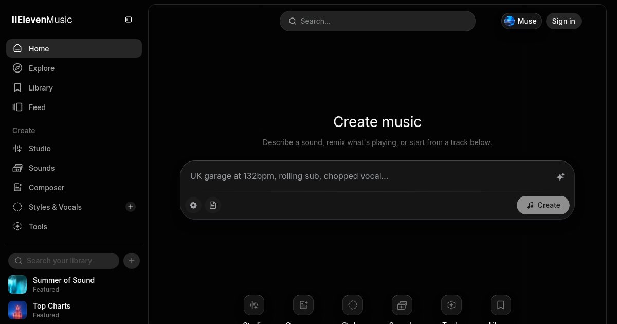 Capture d'écran de ElevenMusic