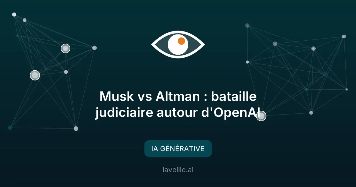 Musk vs Altman : bataille judiciaire autour d'OpenAI