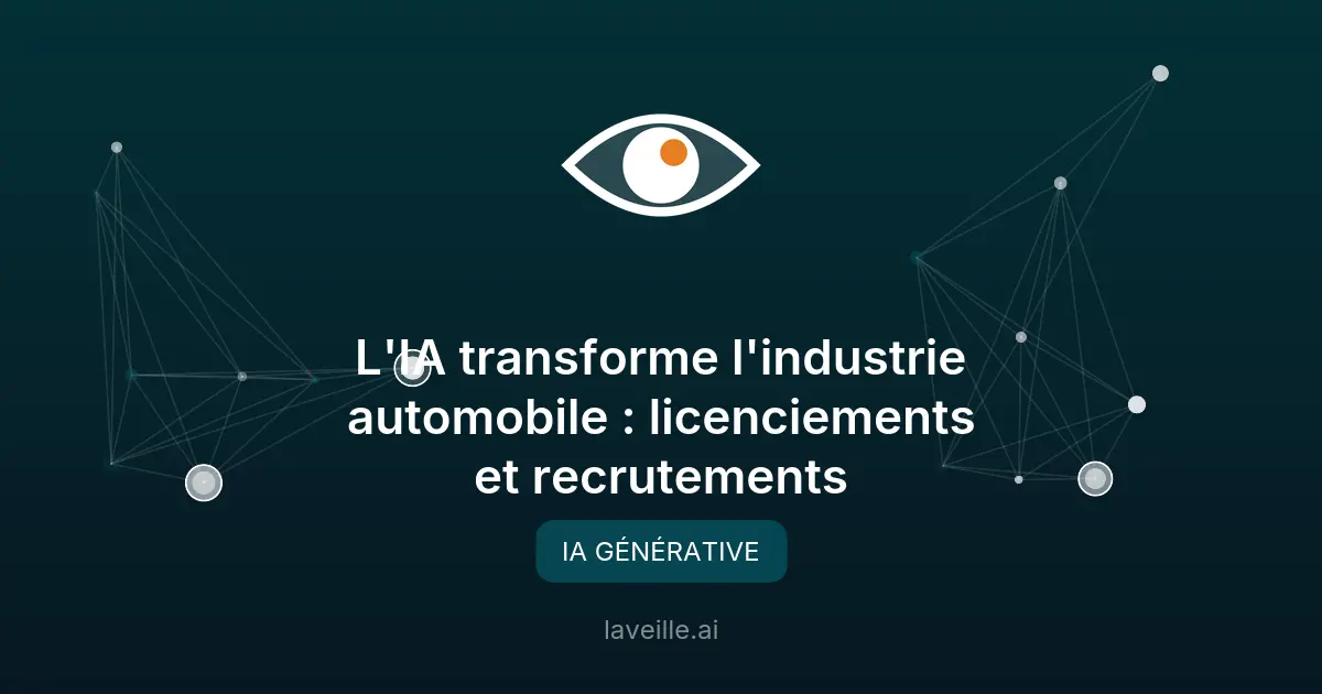 L'IA transforme l'industrie automobile : licenciements et recrutements