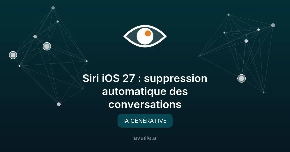 Siri iOS 27 : suppression automatique des conversations