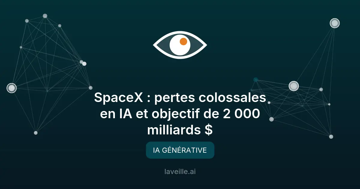 SpaceX : pertes colossales en IA et objectif de 2 000 milliards $