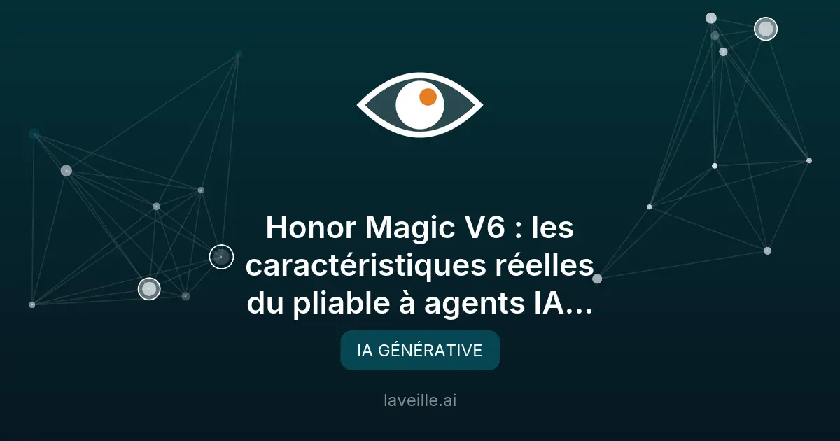 Honor Magic V6 : les caractéristiques réelles du pliable à agents IA d'Honor