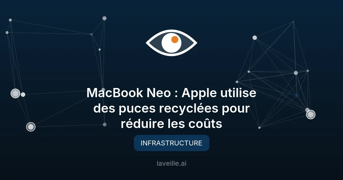 MacBook Neo : Apple utilise des puces recyclées pour réduire les coûts