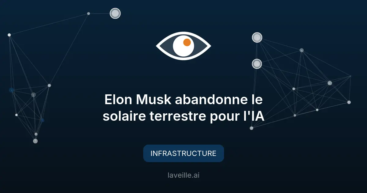 Elon Musk abandonne le solaire terrestre pour l'IA