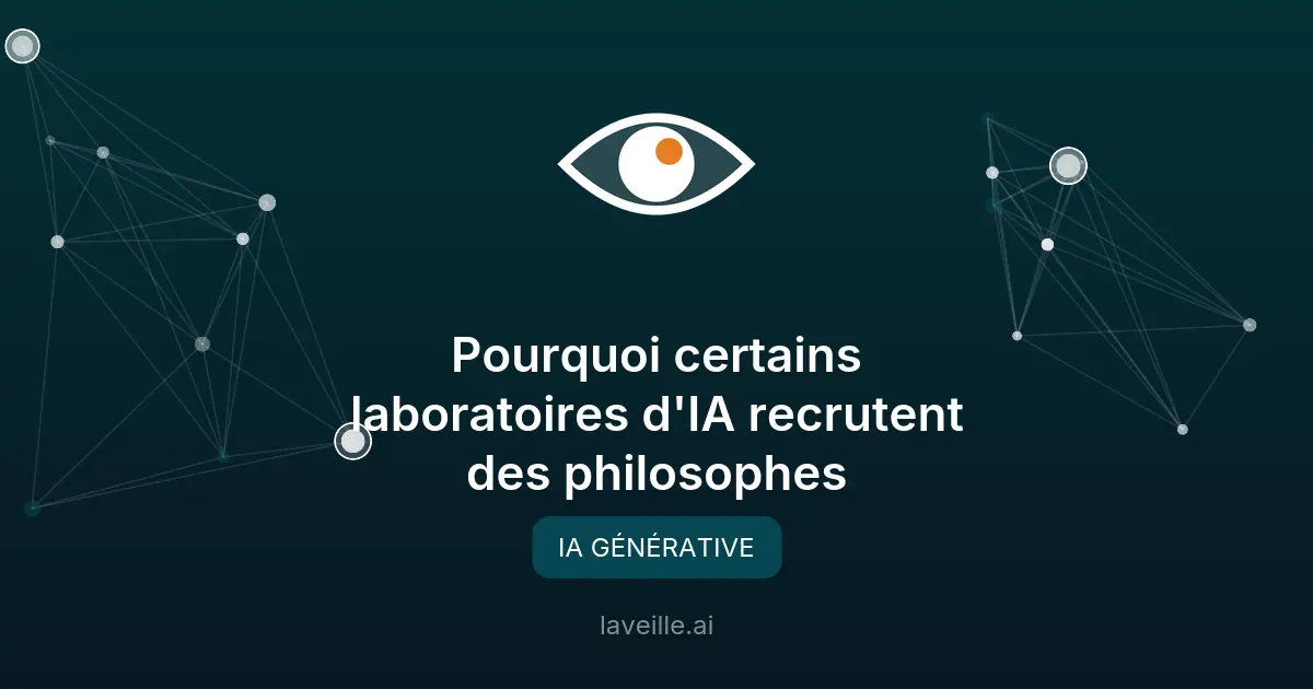 Pourquoi certains laboratoires d'IA recrutent des philosophes