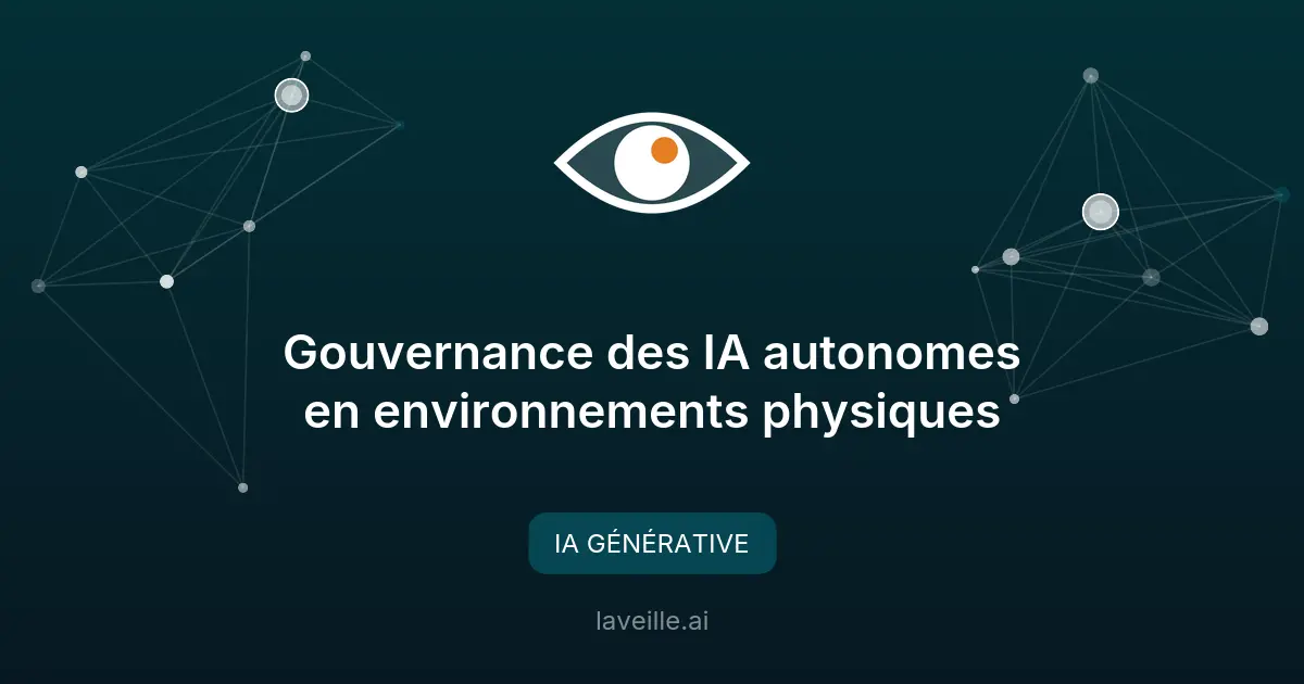 Gouvernance des IA autonomes en environnements physiques