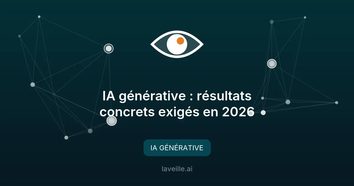IA générative : résultats concrets exigés en 2026