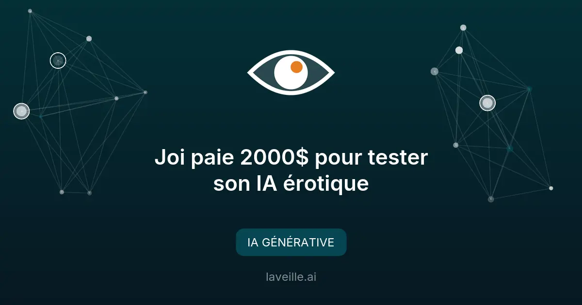 Joi paie 2000$ pour tester son IA érotique