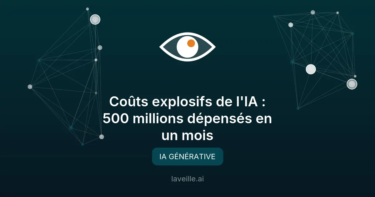 Coûts explosifs de l'IA : 500 millions dépensés en un mois