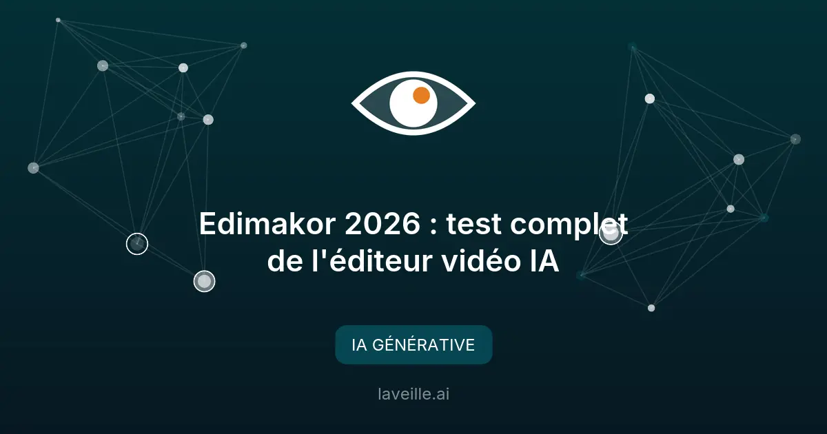 Edimakor 2026 : test complet de l'éditeur vidéo IA