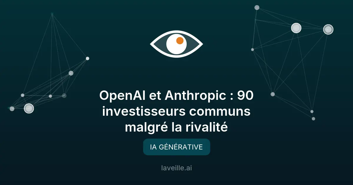 OpenAI et Anthropic : 90 investisseurs communs malgré la rivalité