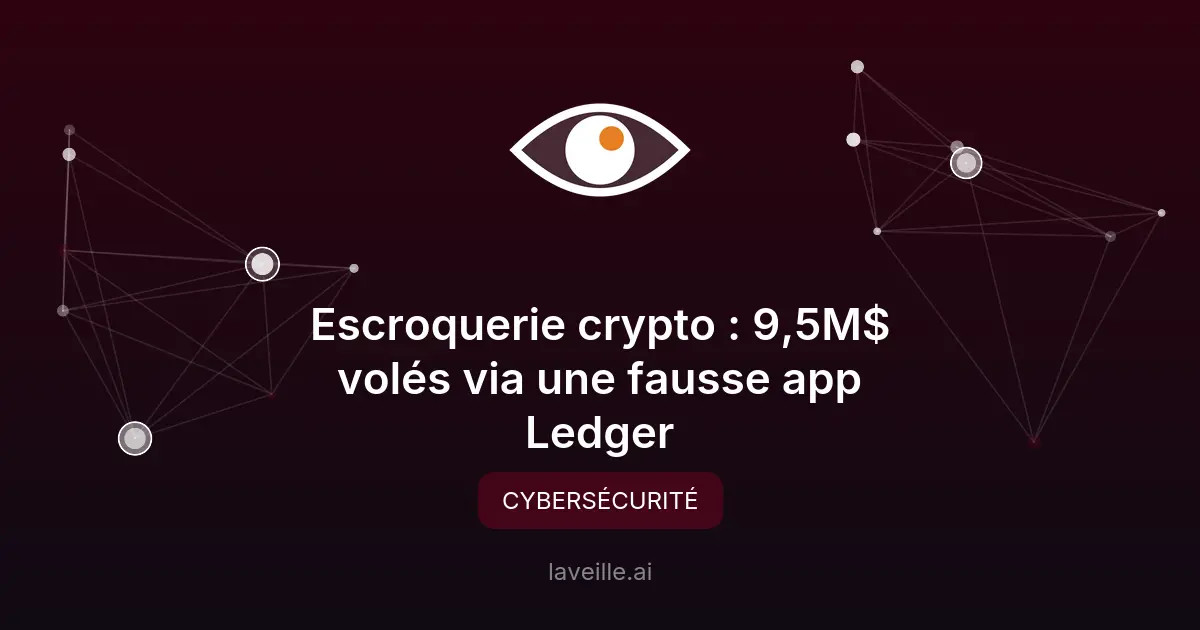 Escroquerie crypto : 9,5M$ volés via une fausse app Ledger
