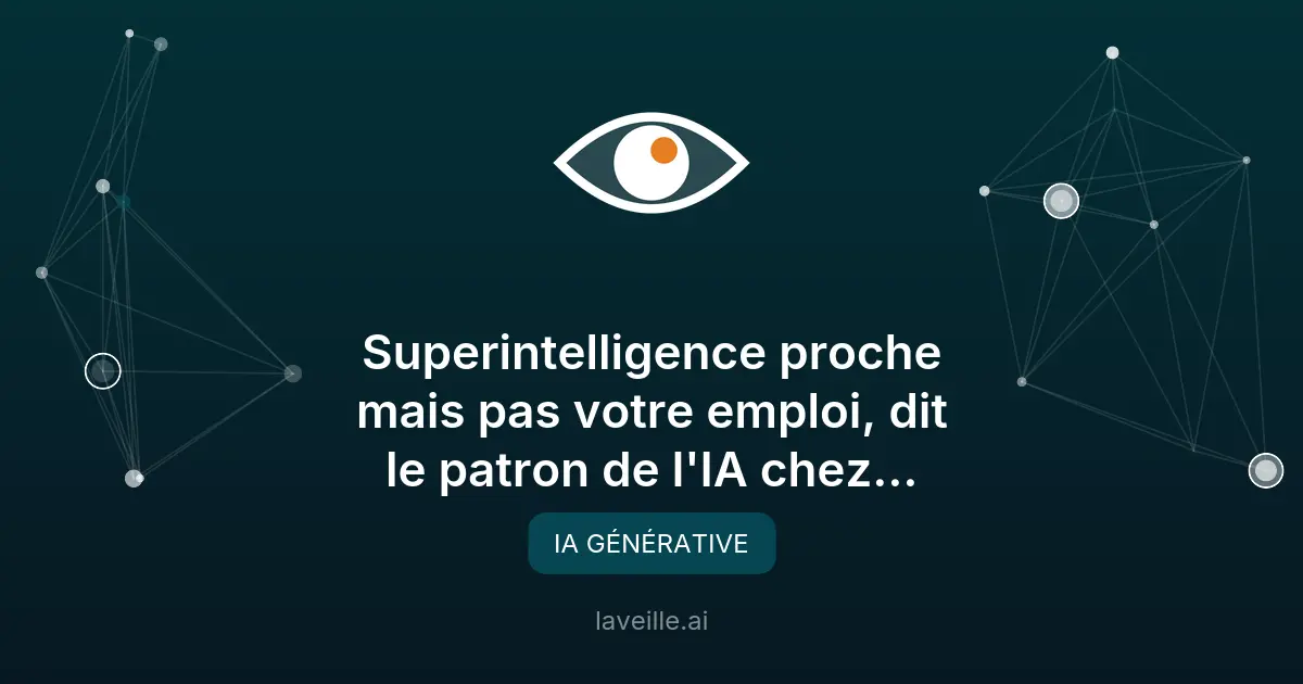 Superintelligence proche mais pas votre emploi, dit le patron de l'IA chez Microsoft