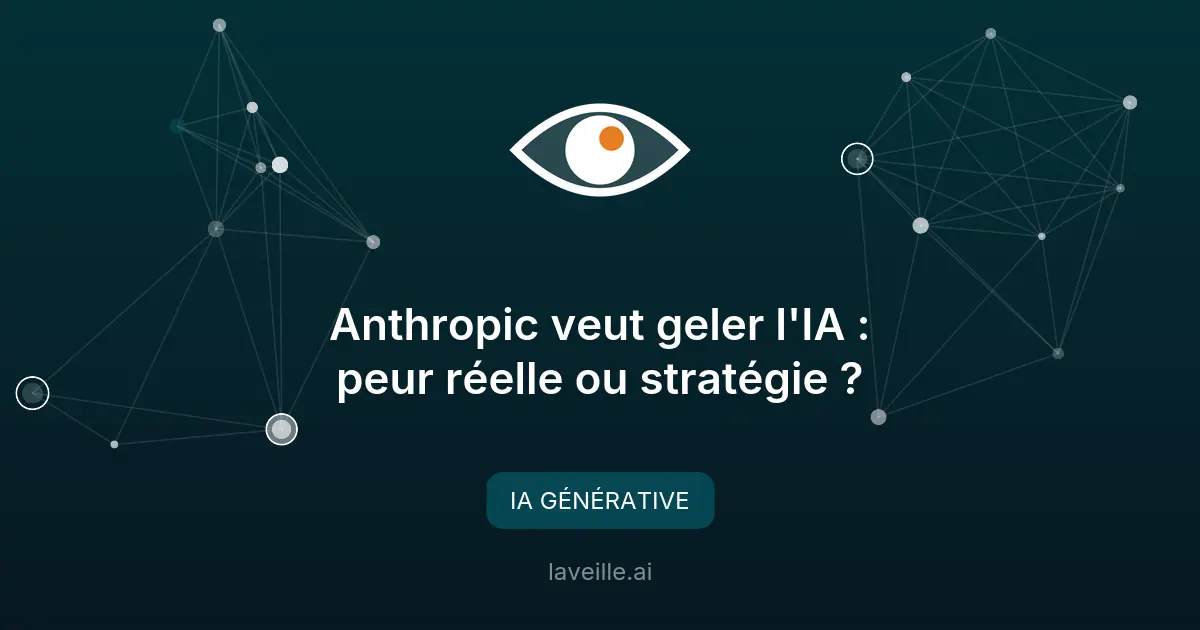 Anthropic veut geler l'IA : peur réelle ou stratégie ?