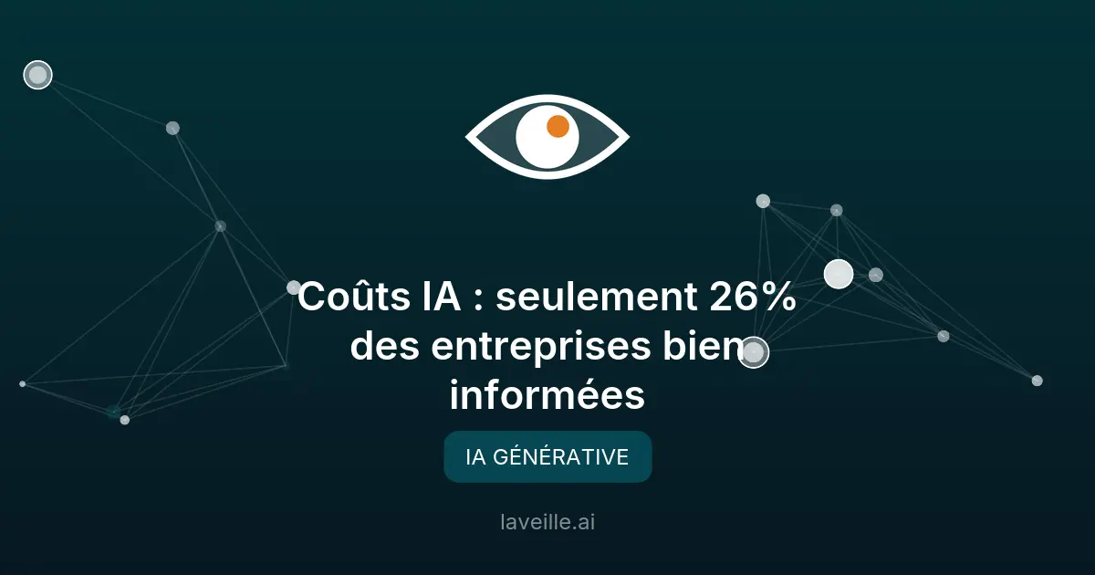 Coûts IA : seulement 26% des entreprises bien informées