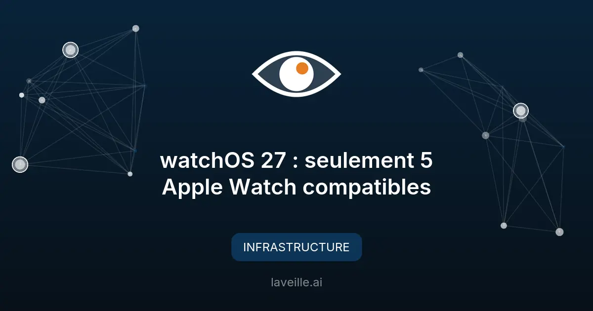 watchOS 27 : seulement 5 Apple Watch compatibles