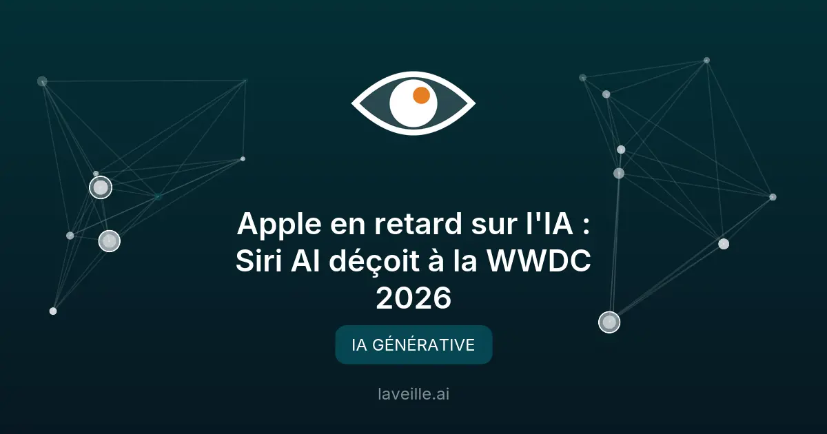 Apple en retard sur l'IA : Siri AI déçoit à la WWDC 2026