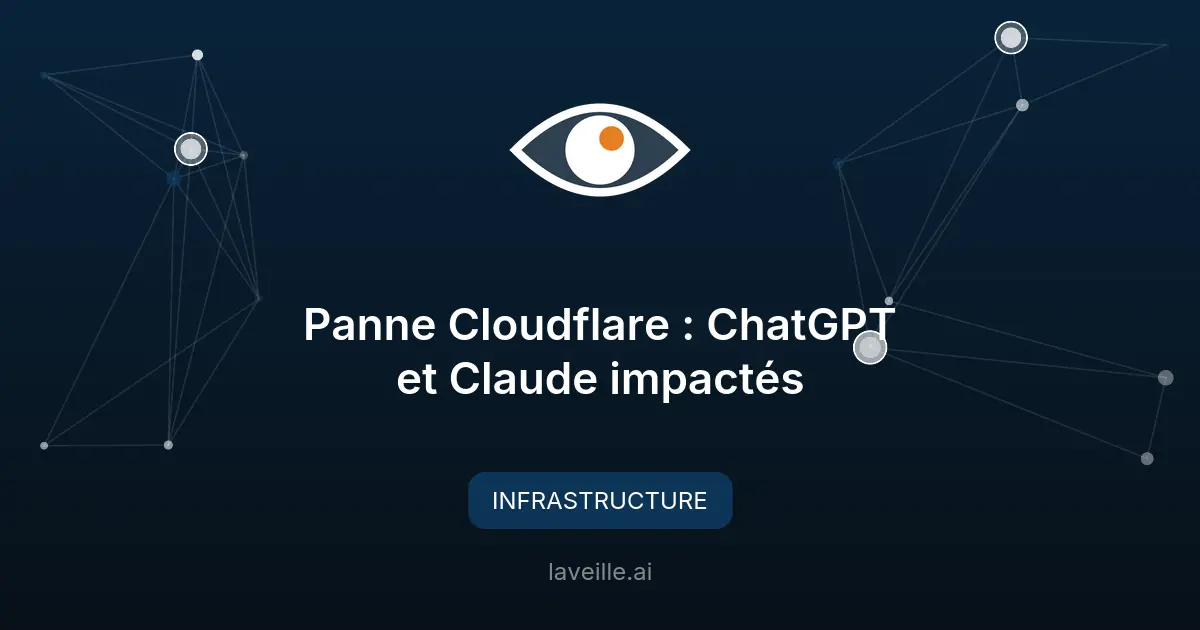 Panne Cloudflare : ChatGPT et Claude impactés