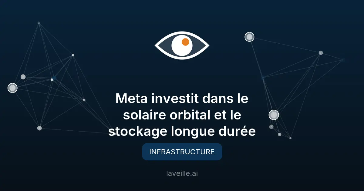 Meta investit dans le solaire orbital et le stockage longue durée