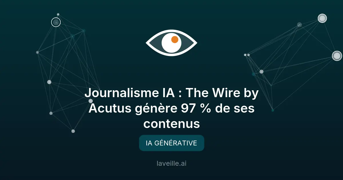 Journalisme IA : The Wire by Acutus génère 97 % de ses contenus