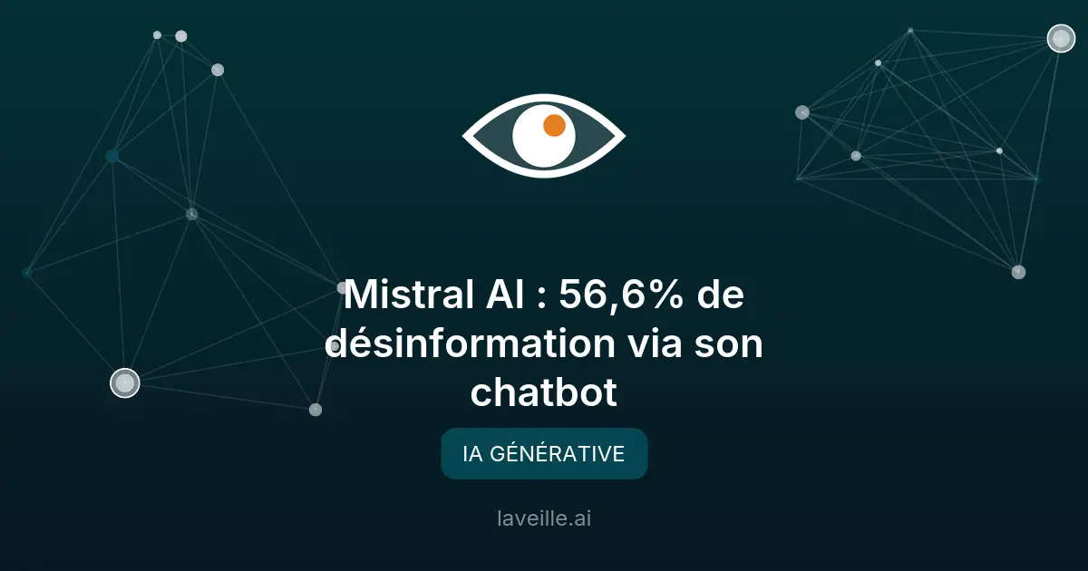 Mistral AI : 56,6% de désinformation via son chatbot