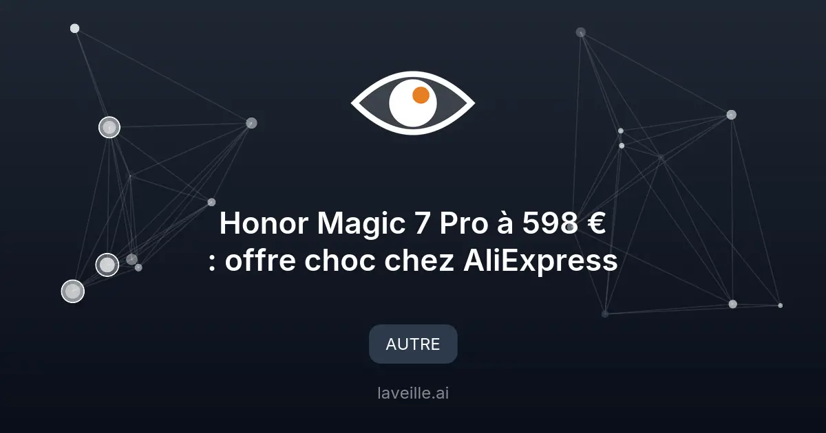 Honor Magic 7 Pro à 598 € : offre choc chez AliExpress