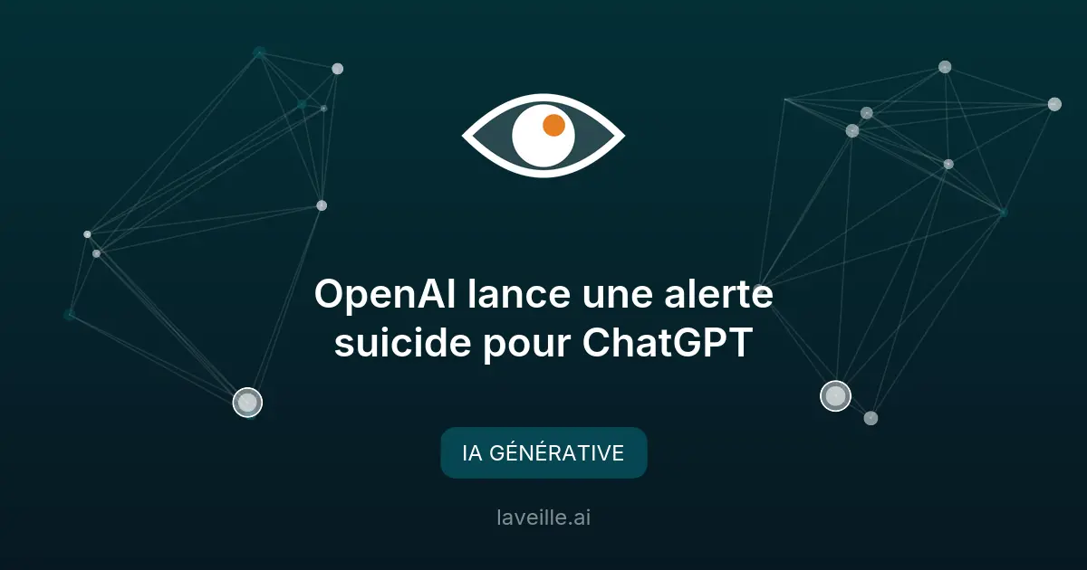OpenAI lance une alerte suicide pour ChatGPT