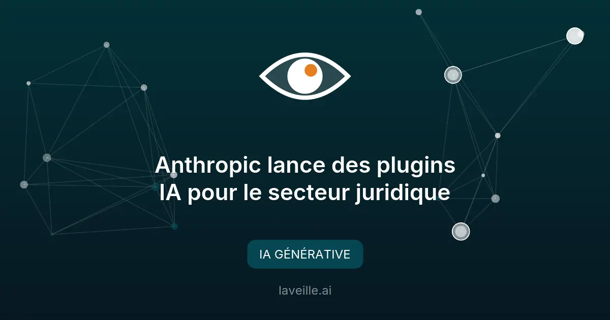Anthropic lance des plugins IA pour le secteur juridique